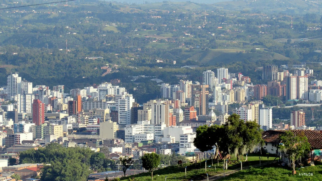Vista panorámica del sector Centro-Pinares de Pereira